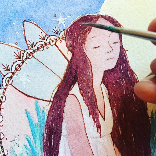 watercolor moonlight magic