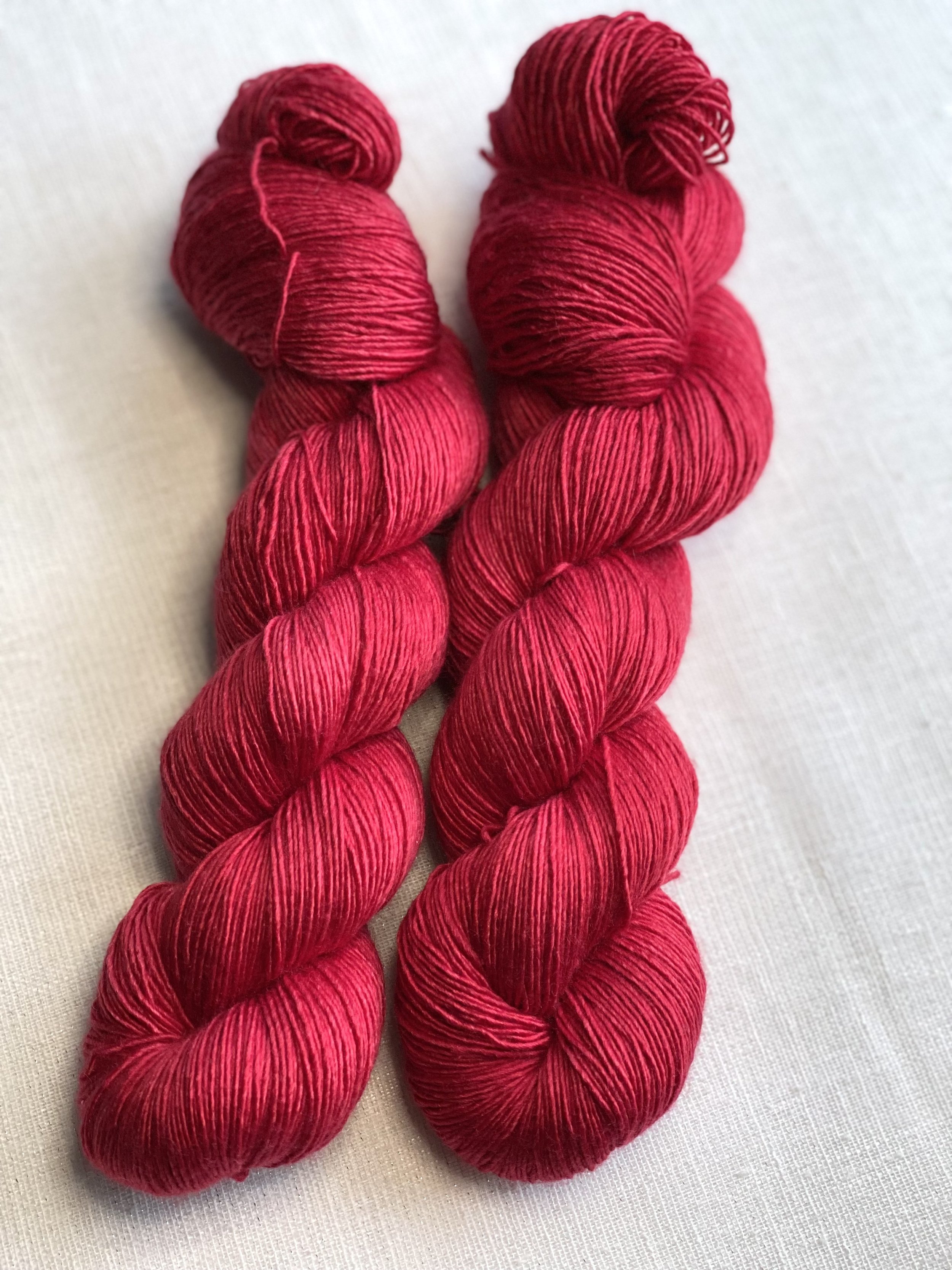 Cherry on Stroopwafel Dk BFL/Silk — Kim Dyes Yarn