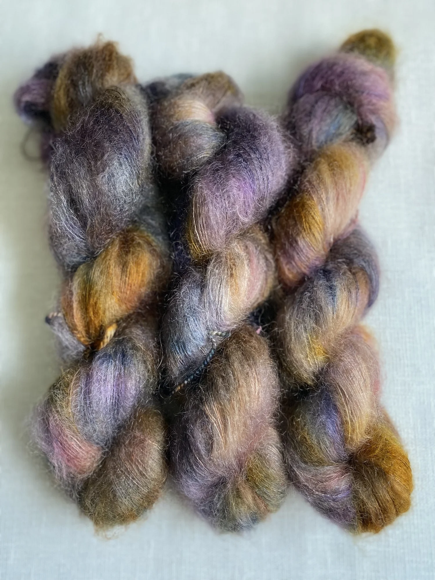 Indie Dyed Cotton Candy Mohair Silk Laceweight Yarn — Kim Dyes Yarn