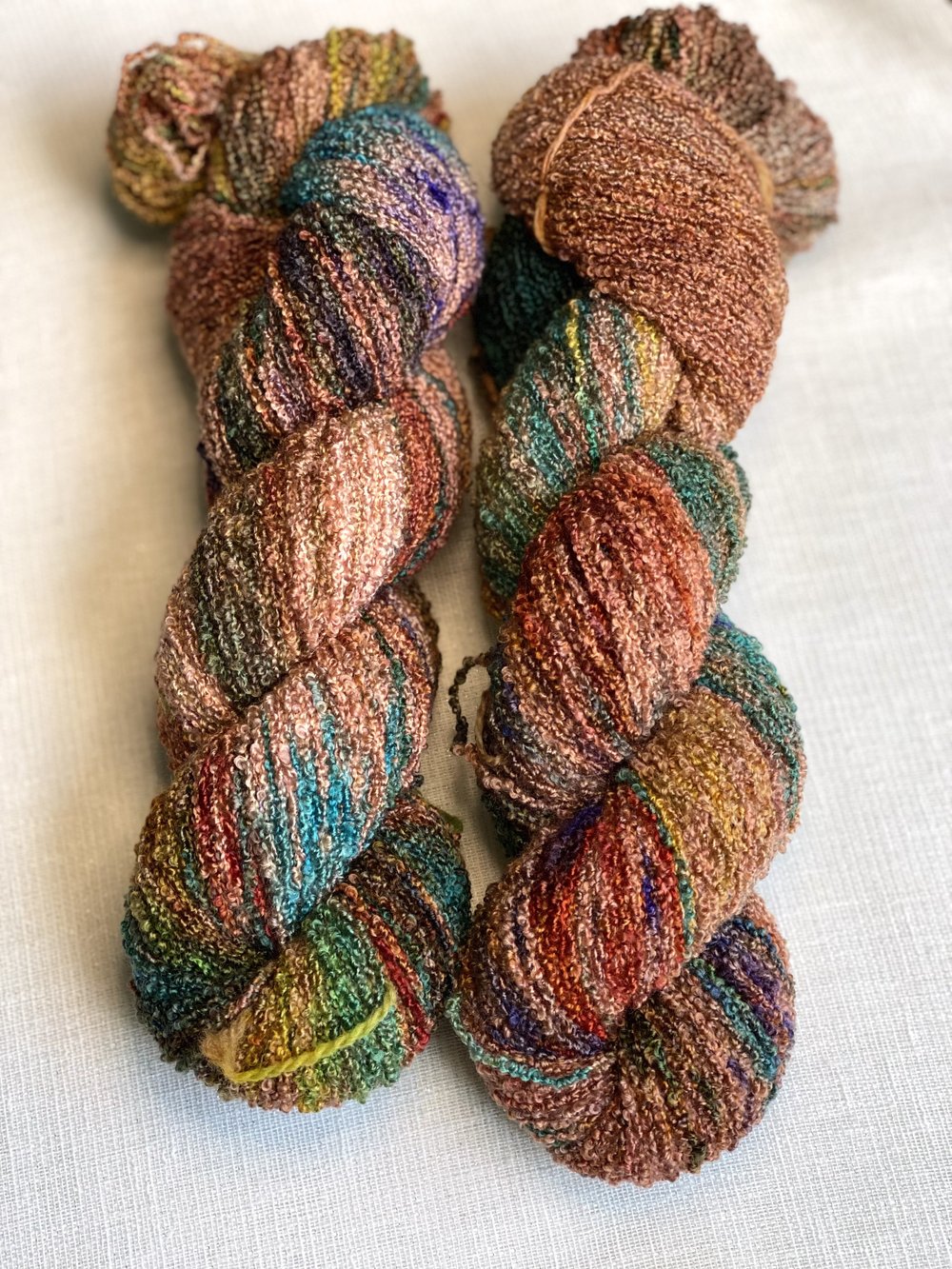 Cotton Boucle Yarn 105 yds Aran wt-dyeable