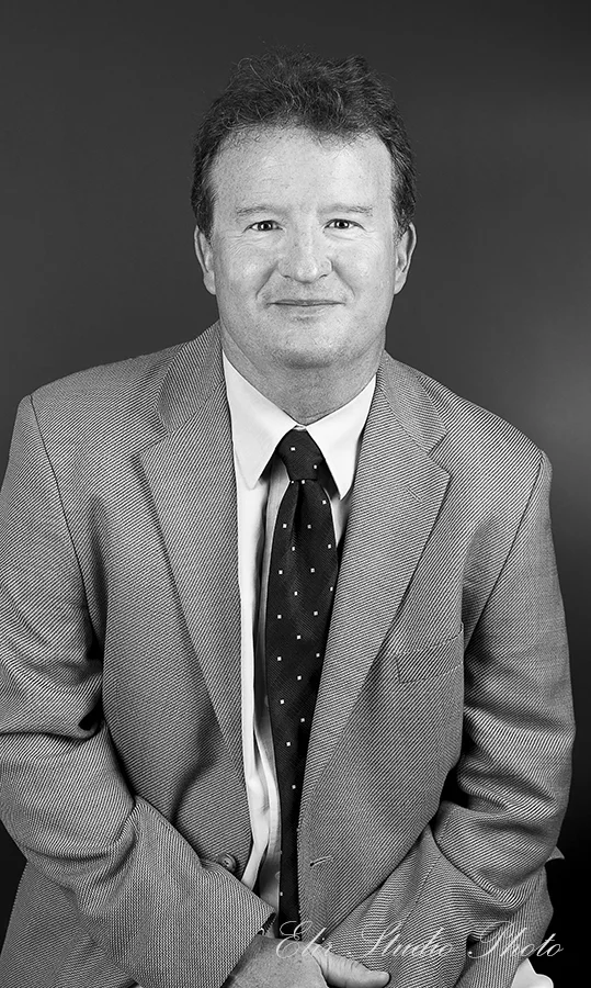 Photo portrait blanc et noir, profile entreprise