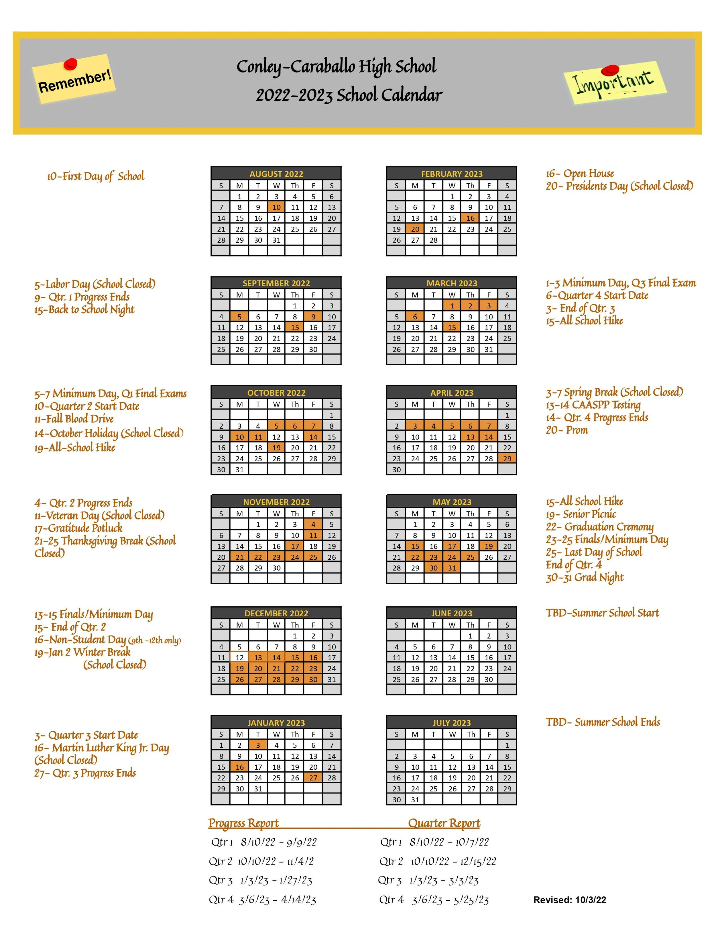 Nhusd Calendar Customize and Print