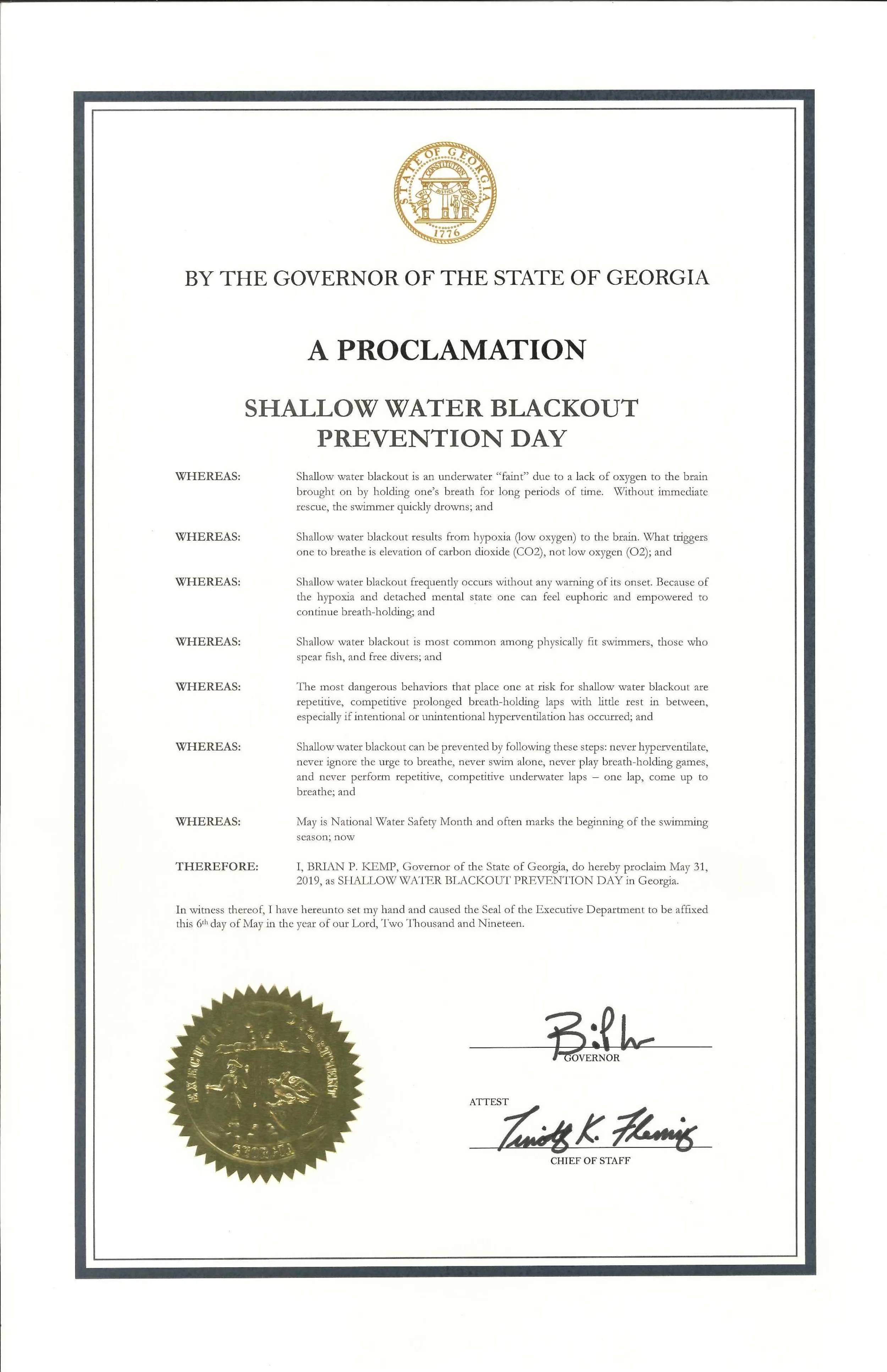 Official Proclamation