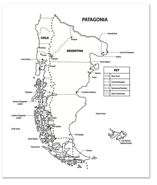 Map of Patagonia