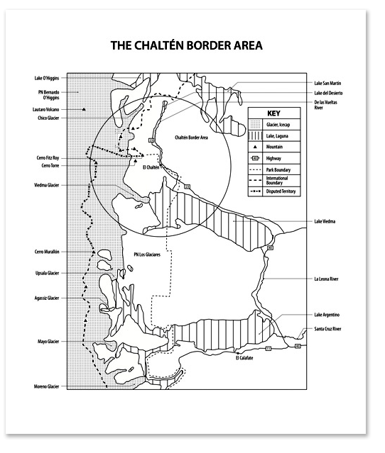 Map of Chaltén Border Area