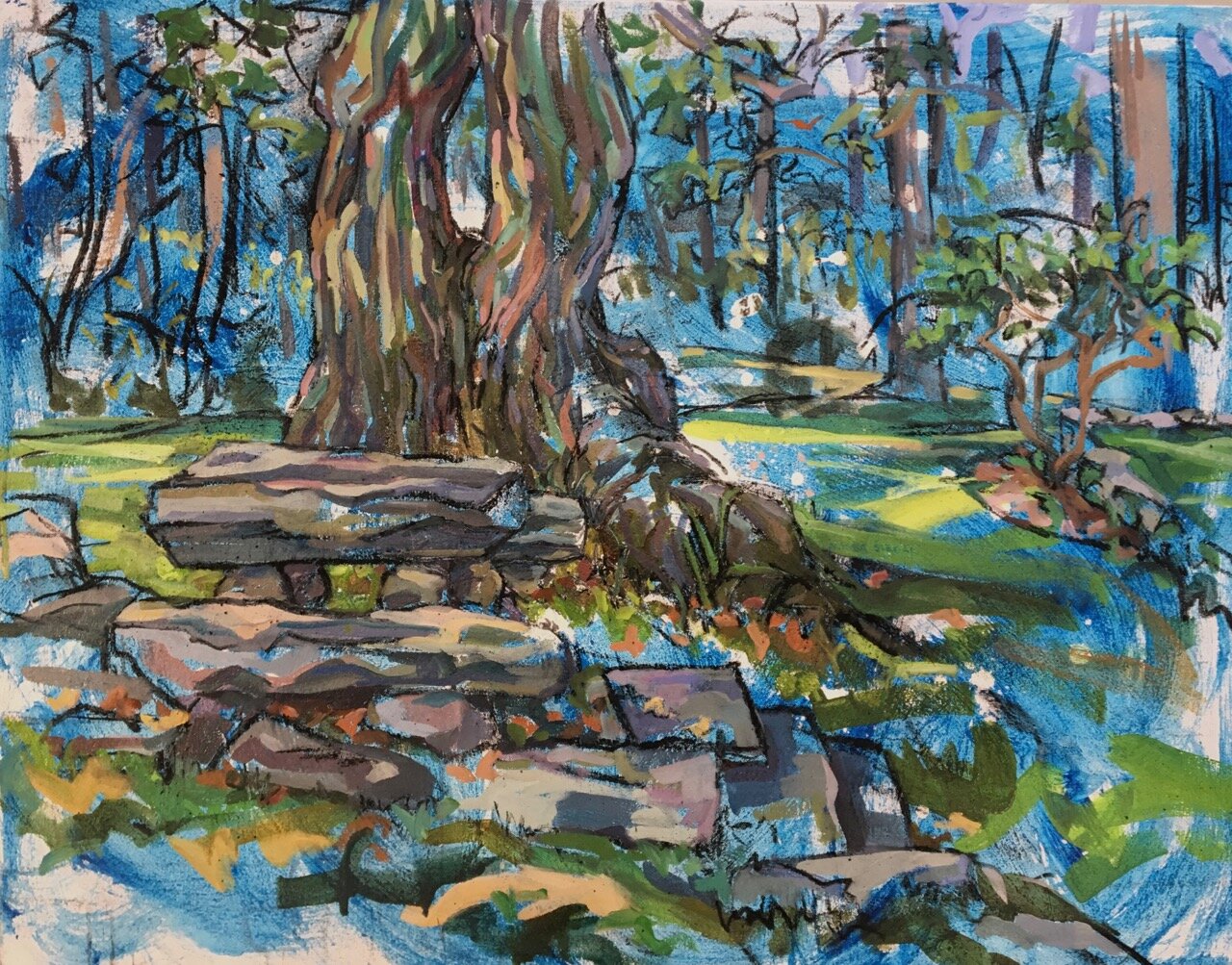 Stone Picnic Table and Bench
