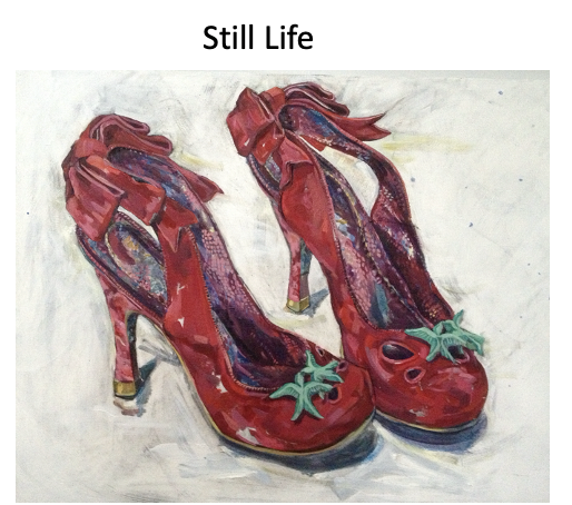 Red Shoes with Birds