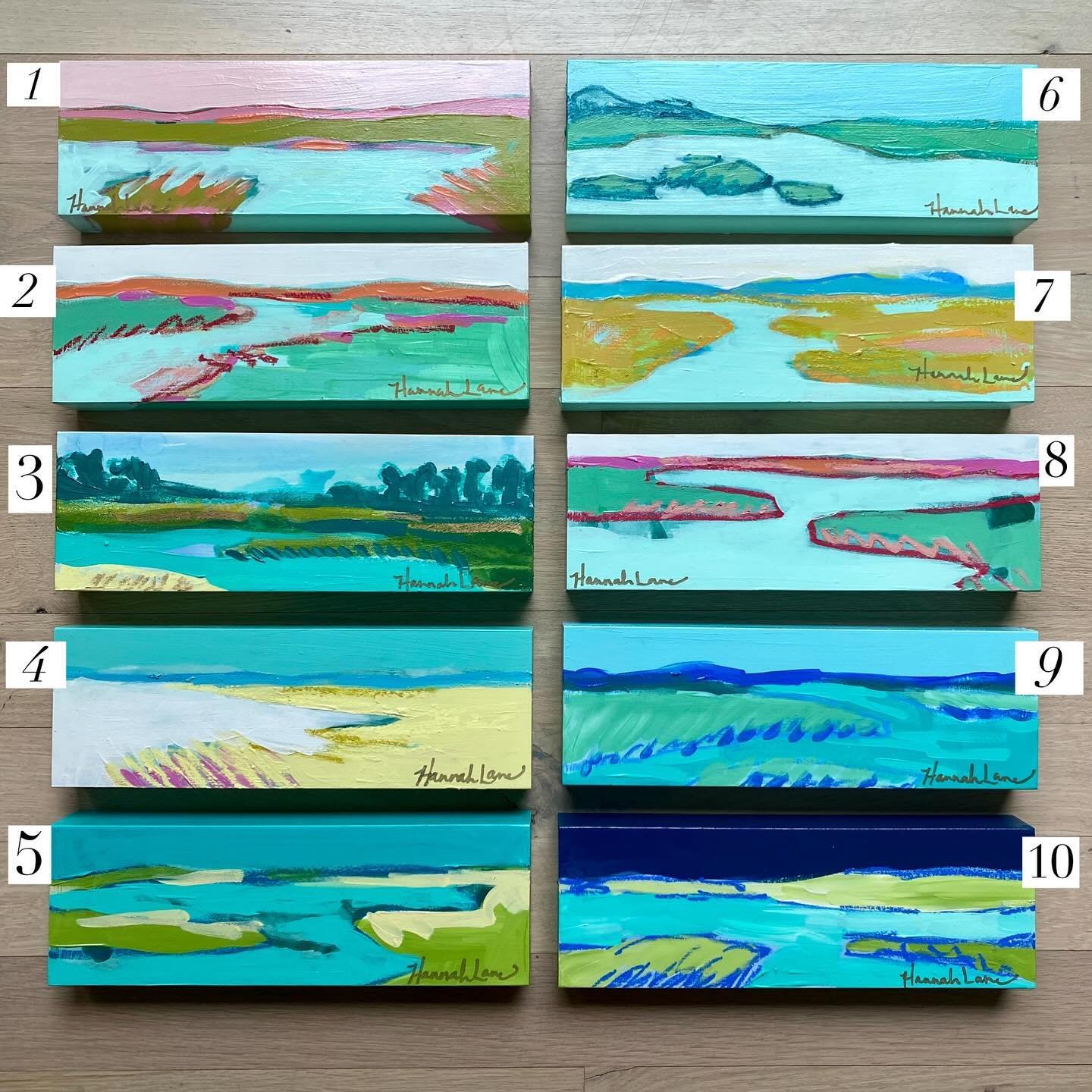 &ldquo;Mother&rsquo;s Day Marsh&rdquo; 💕
⠀⠀⠀⠀⠀⠀⠀⠀⠀
12x4x1.5 mixed media on gallery wrapped wood panel. $100 each. Please comment # (s) + &ldquo;SOLD&rdquo; in the comment feed &amp; DM me your email address. You will receive a pay pal invoice &amp; 