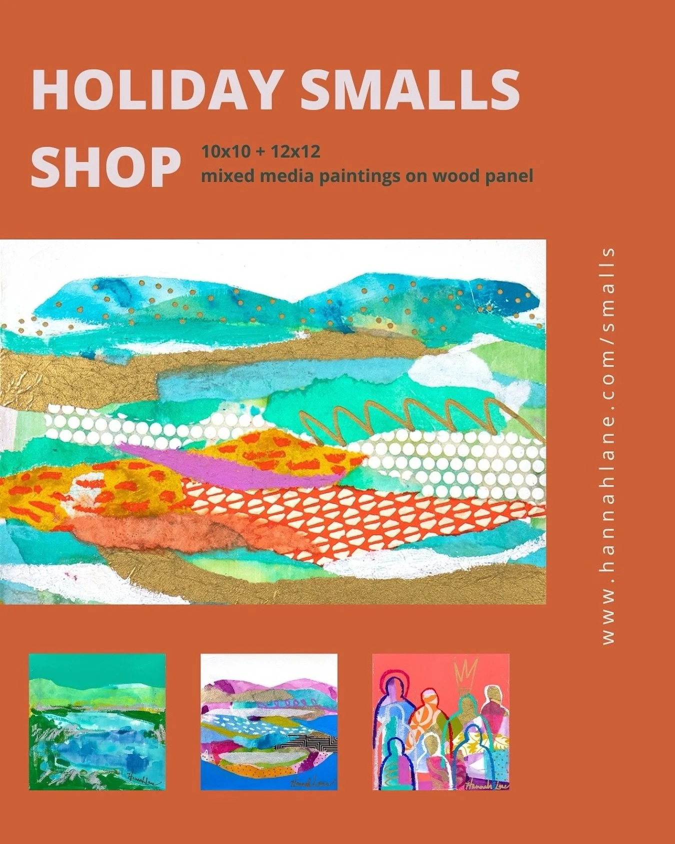 Hooray, it&rsquo;s here! 🎉 
⠀⠀⠀⠀⠀⠀⠀⠀⠀
My Holiday Smalls Shop is officially LIVE through the end of the year

Find small wood panels (10x10 + 12x12) that make the cutest gifts for the art lover in your life (or for yourself &mdash; no judgment).
 *se
