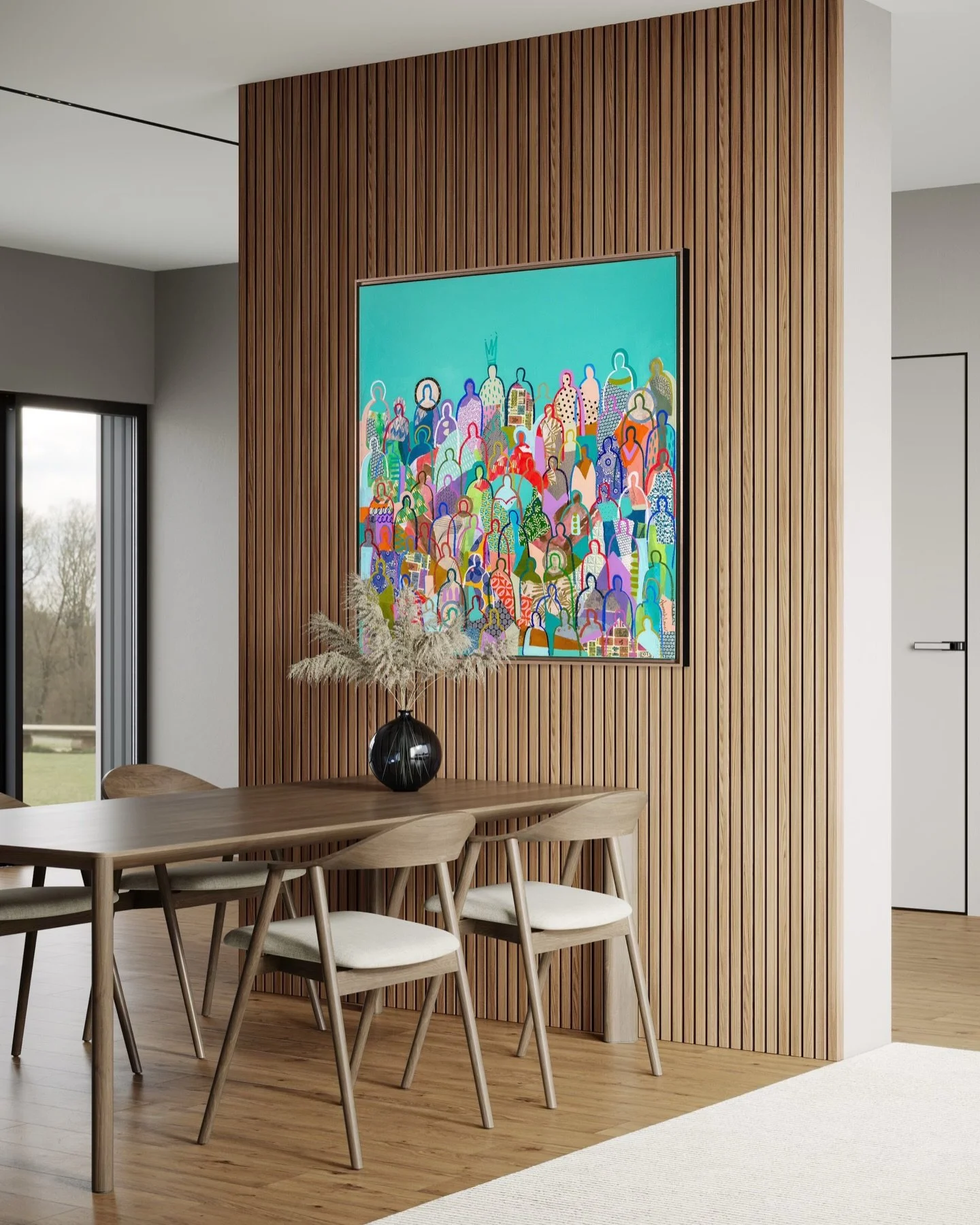 Dreaming up a kaleidoscope of color in 2026&hellip;with a place by the fire for everyone ✨

If you don&rsquo;t have time to commission a custom painting, consider one of these NEW! crowds~ available in my shop. Message me for the inside scoop!