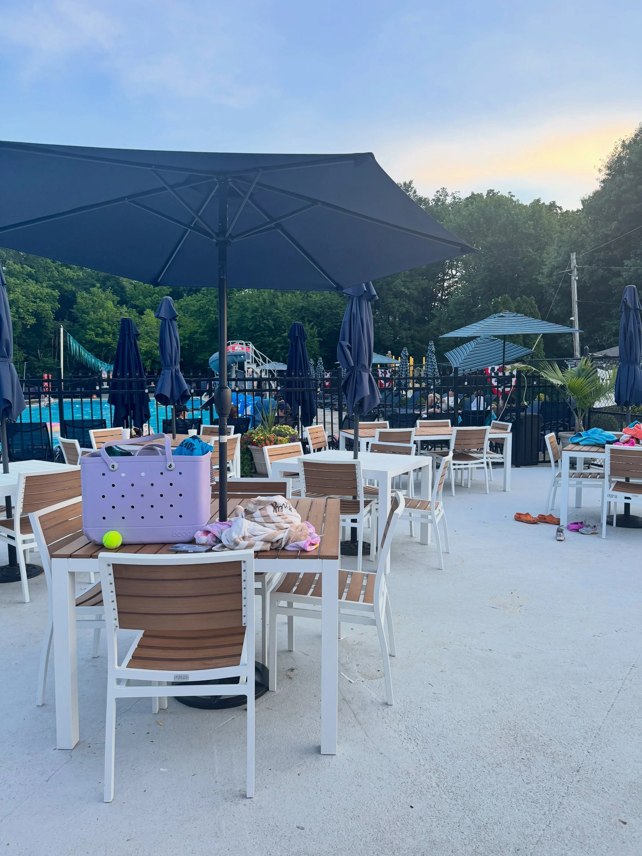 Summer&hellip;so far ☀️

Early mornings on the porch.
Birthday candles and book club.
Pool days that stretch into golden evenings.
Bike rides with nowhere particular to be.
Sticky popsicle fingers.
Chess matches and Tennis.

Just a collection of ordi