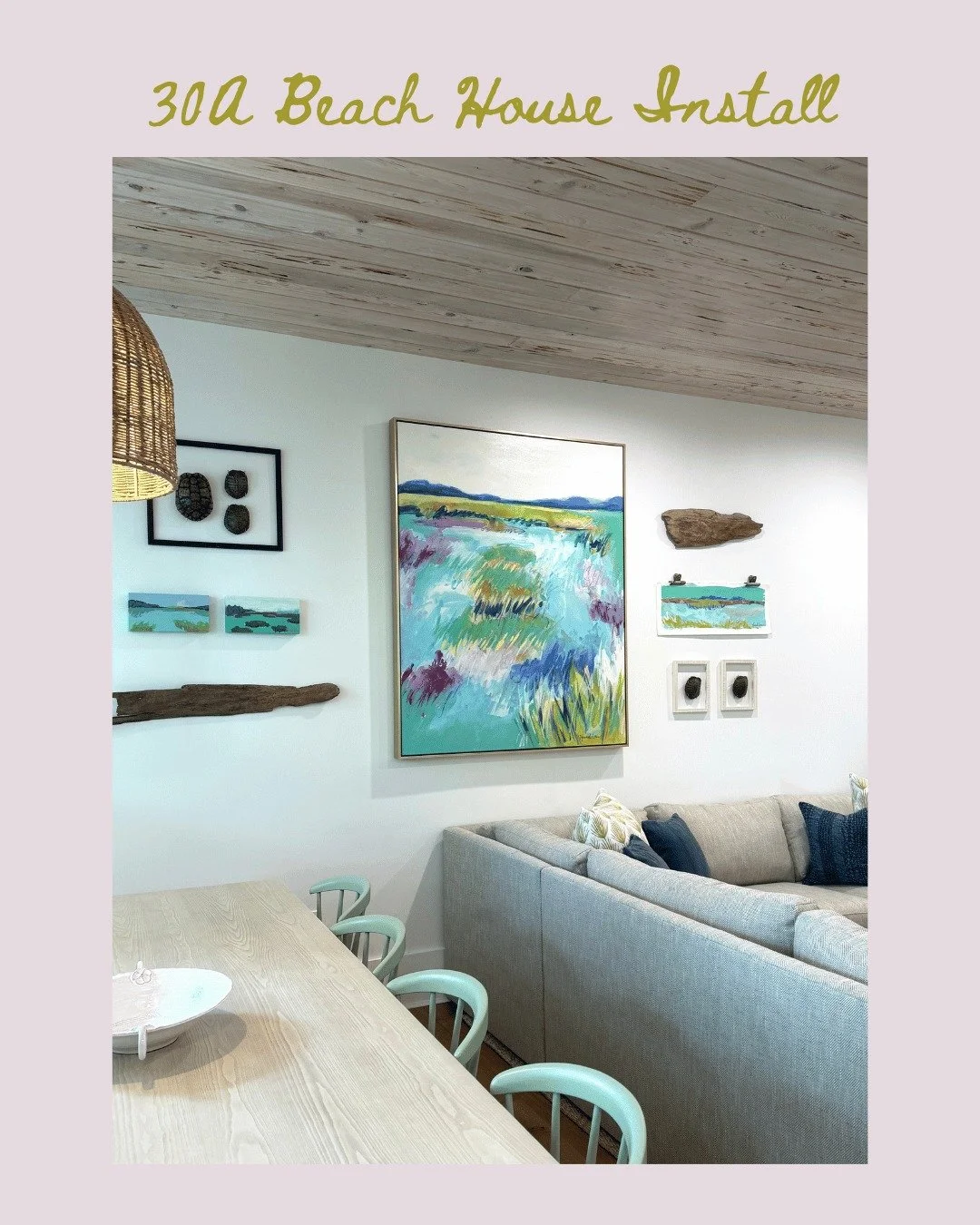 Fall Break . . . Beach House Vibes. 🌊☀️ Life is a dream!

For real, though &mdash; this project was a full-circle moment! My giant marsh painting, Life is a Dream Marsh, found its home in this beautiful 30A beach house, and I couldn&rsquo;t love the