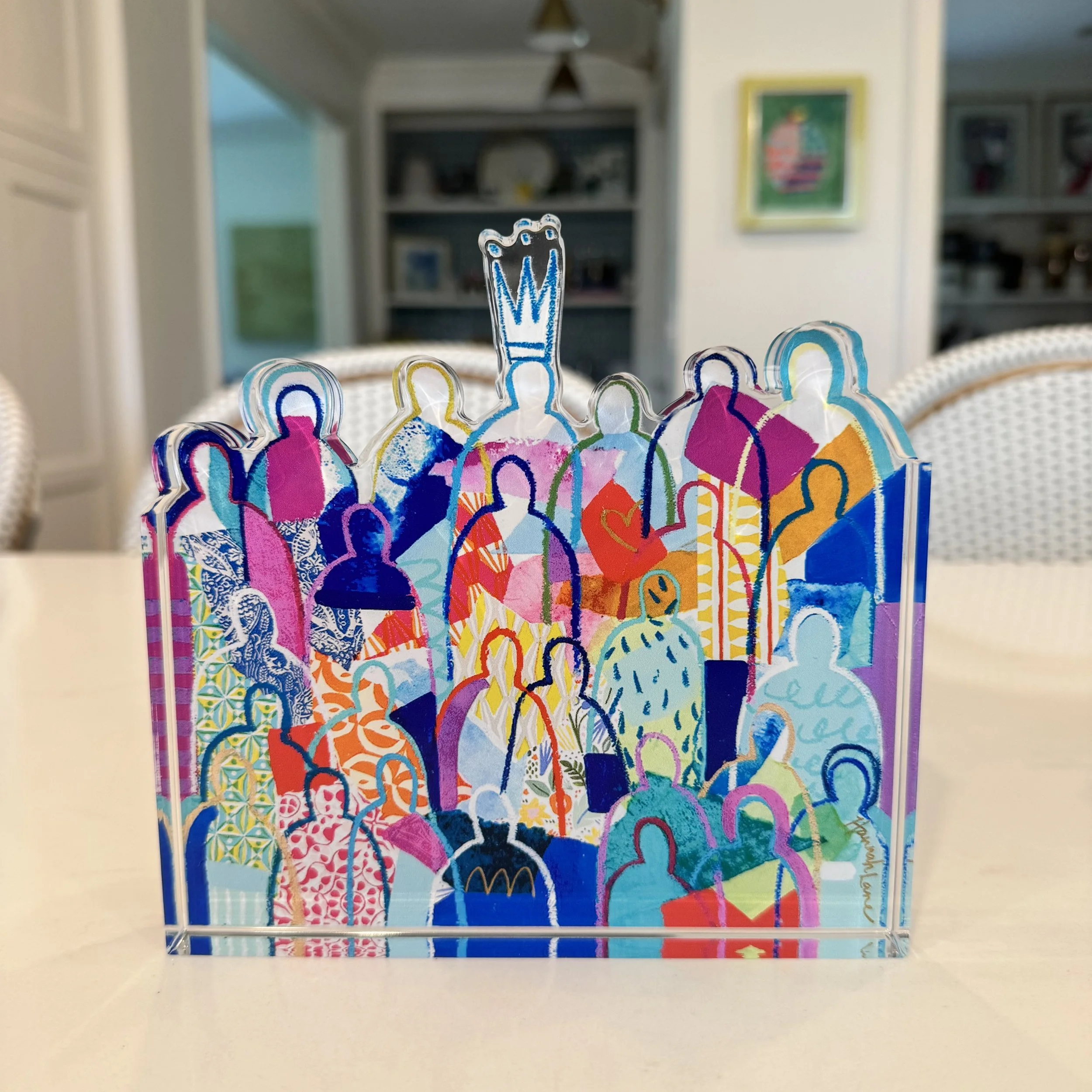 Party People Acrylic Art, 6x6"