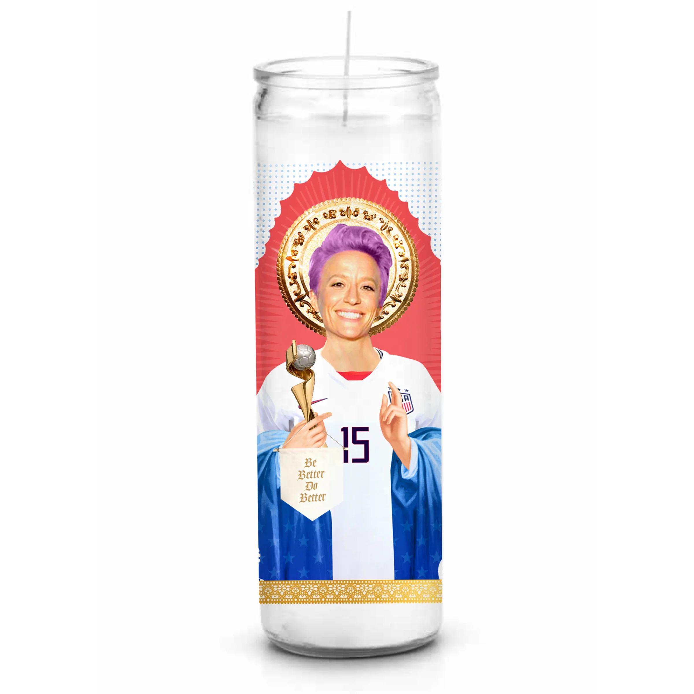 Megan Rapinoe Prayer Candle - TheFive15.com