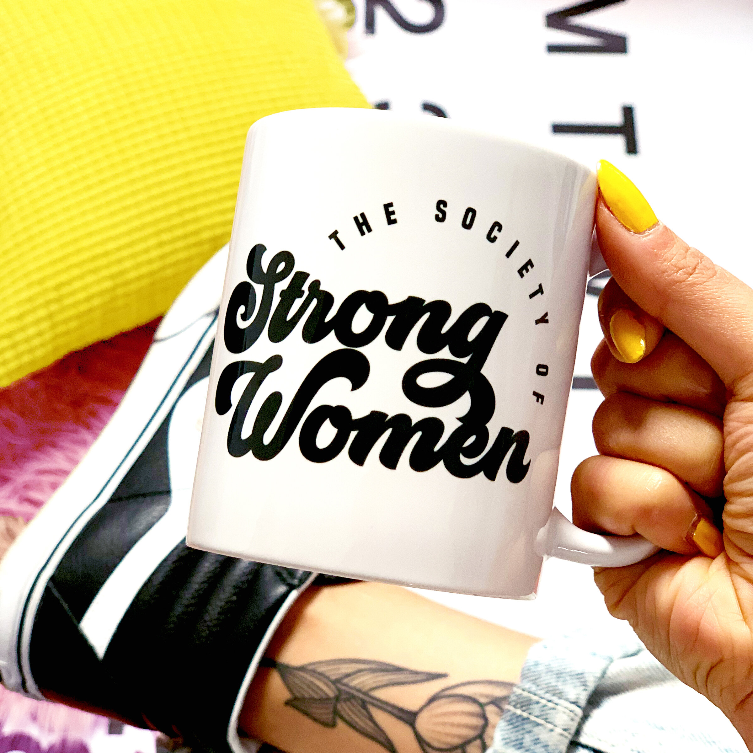 SOCIETY OF STRONG WOMEN MUG - THEFIVE15.COM