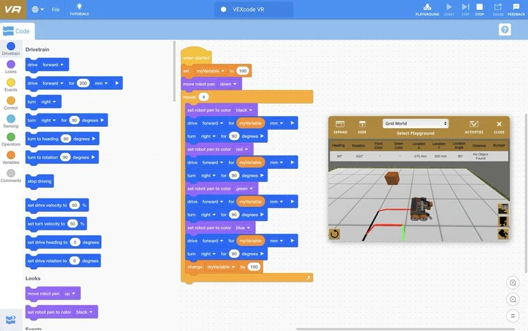 Code your own virtual robot with VEX! — Tritt Science Lab