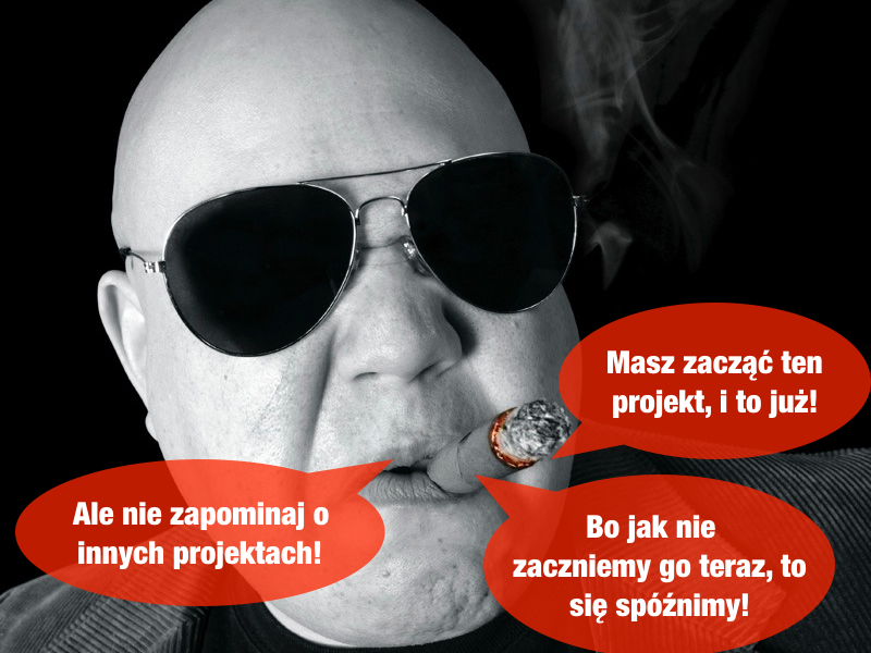 Przyczyną złej wielozadaniowości (zławiel) jest przekonanie, że czym szybciej zaczniemy każdy projekt, tym szybciej każdy projekt skończymy.