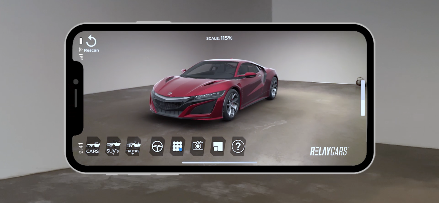 RELAYCARS AUGMENTED REALITY APP