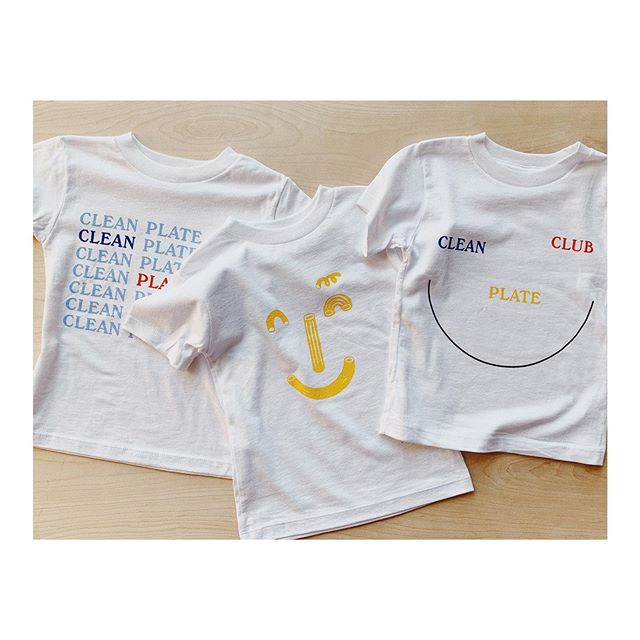 Kid tees have arrived in the shop! Link in profile. Say hello to our Clean Plate Club series, sizes 2T-5T. My son&rsquo;s plate is always clean, but most of it is on the floor. But no matter, anyone is part of the club! ✨🍽