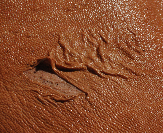 Thought this was veg tanned leather. Took a chance and bought it. It  doesn't stamp well but otherwise acts and feels like veg tan. Can someone  identify it for me? : r/Leathercraft