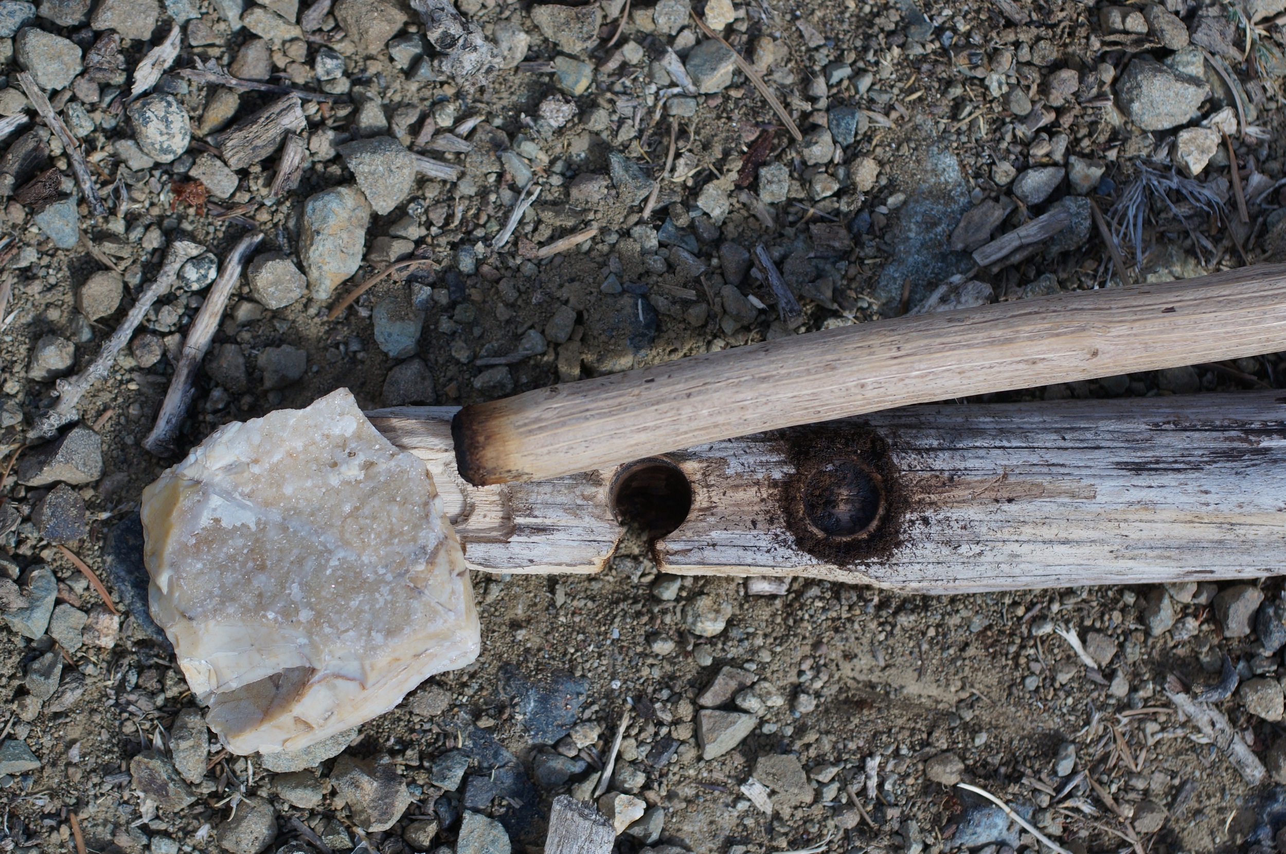 The fire kit I made for my stone age "no tools" fire making video .