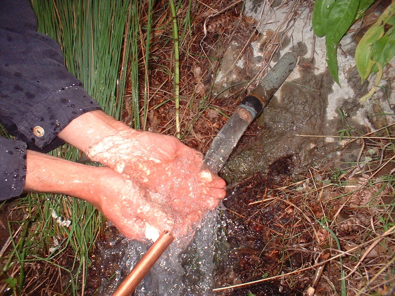 The first time I cleaned the spring. I was surprised and pretty happy!