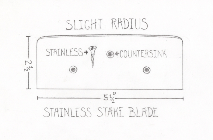 A good stake blade design for the home tanner.
