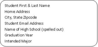 A Sample College Fair Label