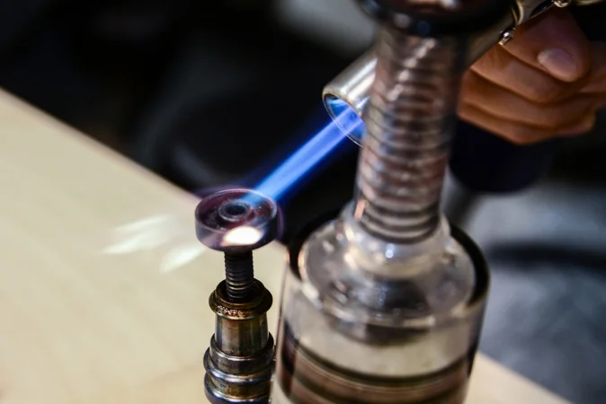 Don't dab off red-hot dab nails, it hurts! Some say "you gotta waste it to taste it", meaning that if you do low temperature dabs, the flavor will taste much better, and it'll be a lot smoother. Different consistencies of concentrate have different optimum temperature ranges. Thin hash oil may require lower temperatures than a thick piece of shatter. Higher temperatures can also convert more cannabinoids to CBN which may cause sedation or drowsiness. 