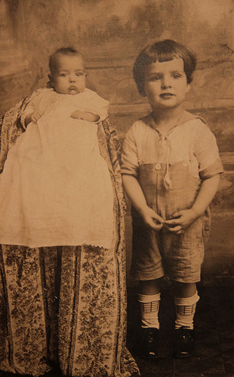 Howard and his sister - toddler years