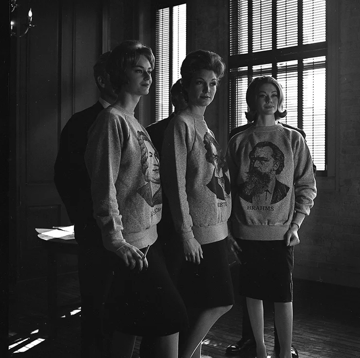 Beethoven sweatshirt photoshoot