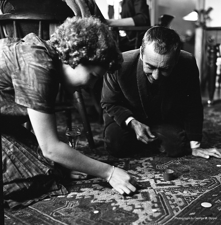 Tiddlywinks competition at the Firehouse