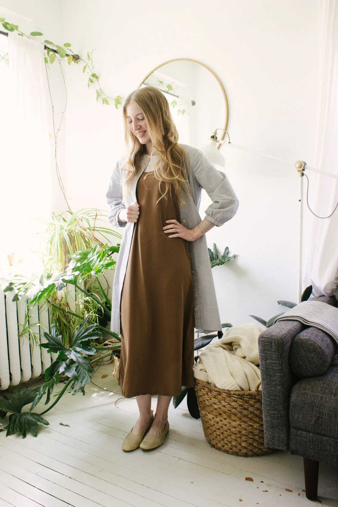 everlane silk slip dress