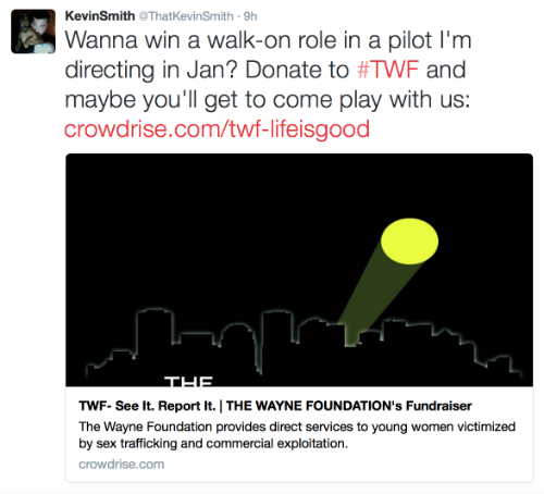 Win A Walk-On Role In A Kevin Smith Project (TIme's almost up)