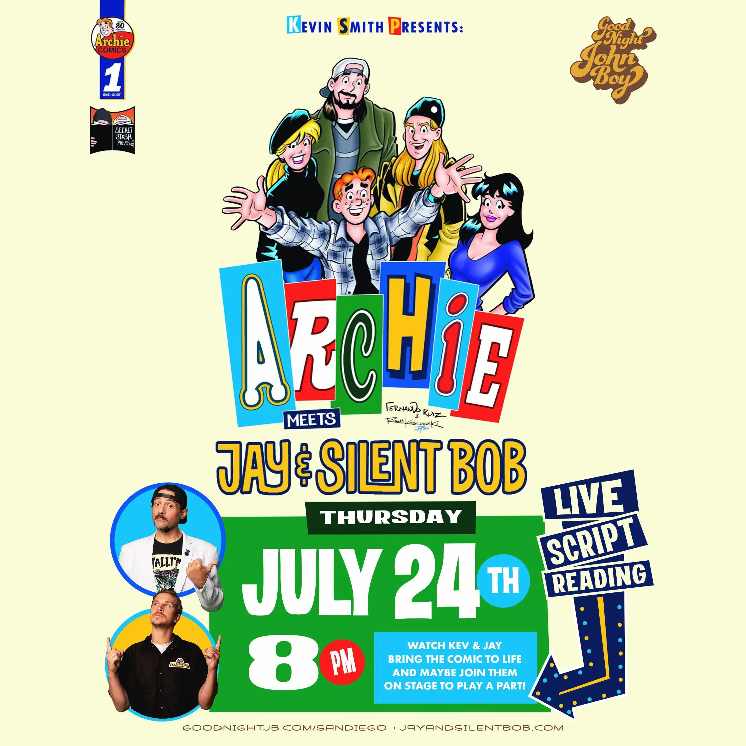 Archie Meets Jay &amp; Silent Bob Live! - Kevin Smith/Jason Mewes - San Diego, CA 7/24