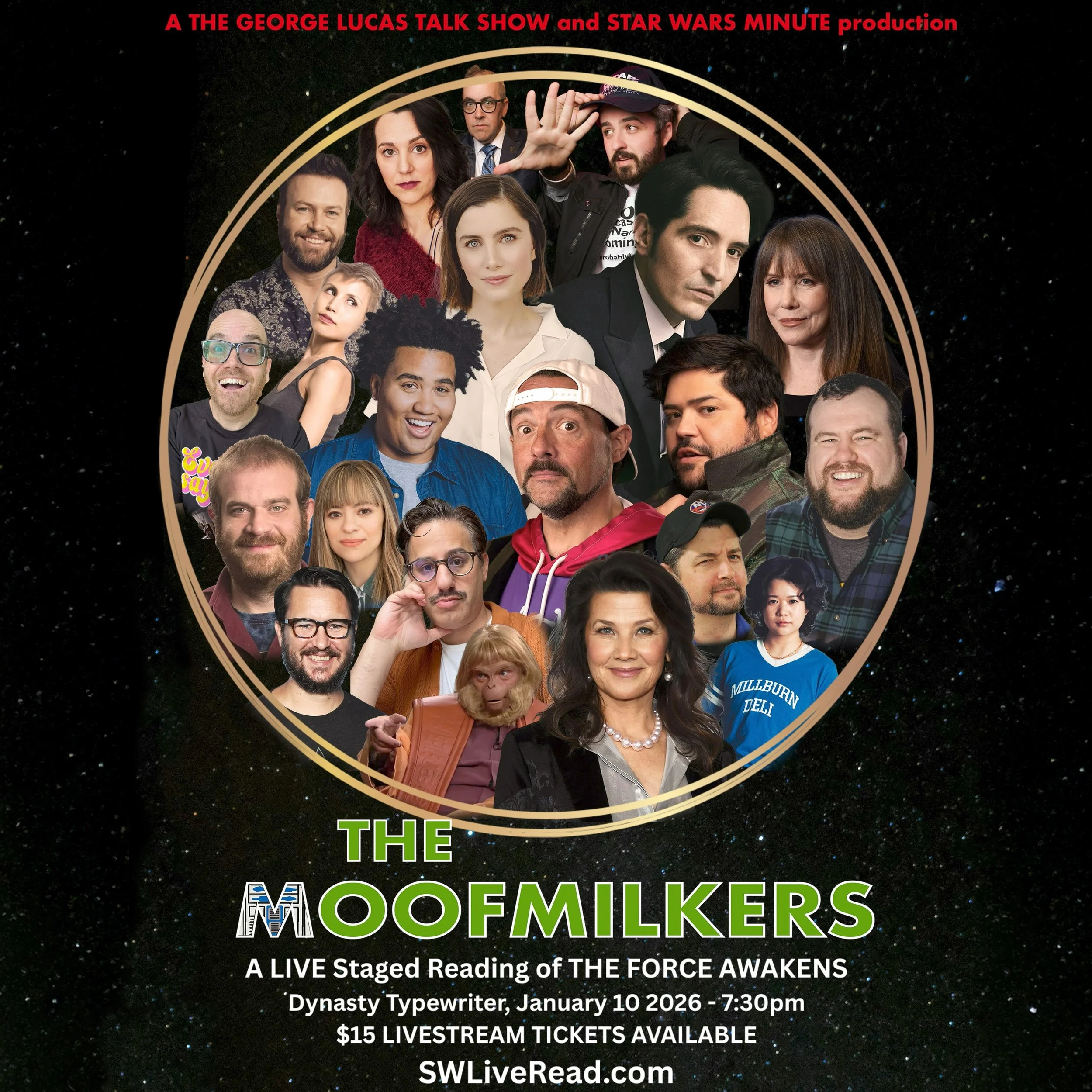 The Moof-Milkers: All Star "The Force Awakens" Live Reading - Kevin Smith - Los Angeles, CA - 1/10