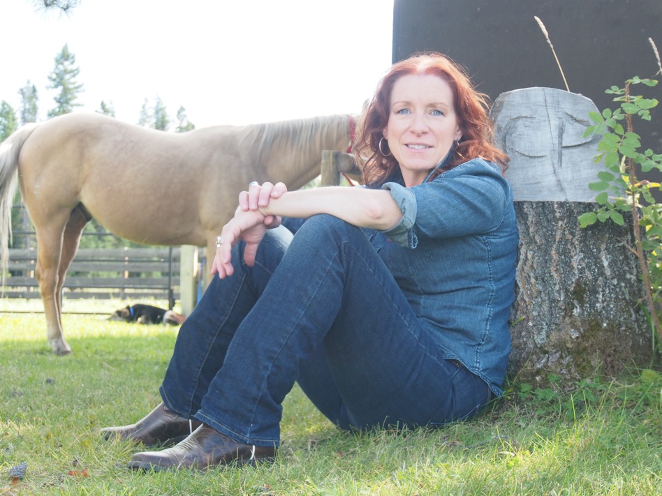 With my dog Banjo and my horse Charlie!