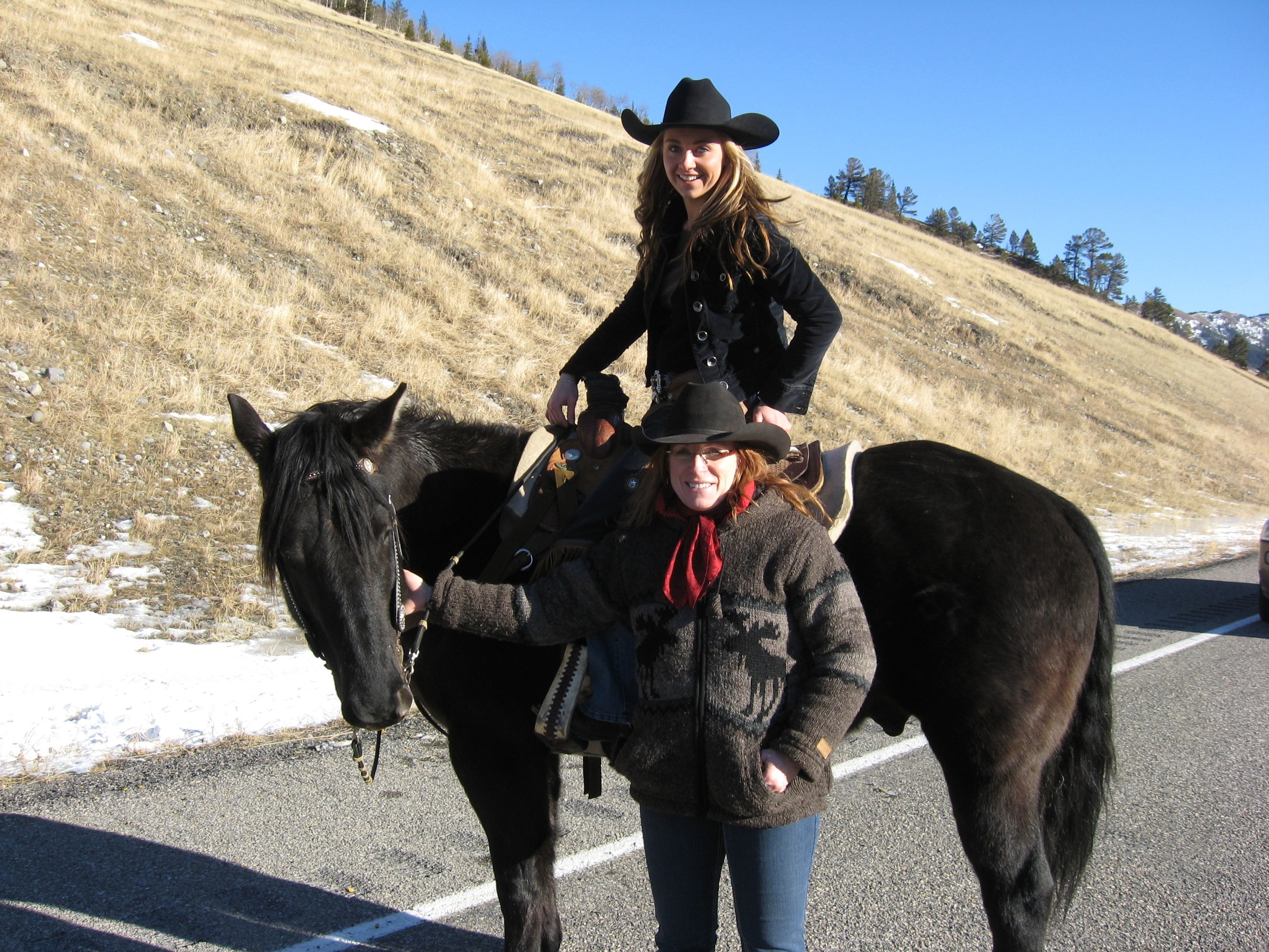  Amber Marshall and her horse "Cash". 