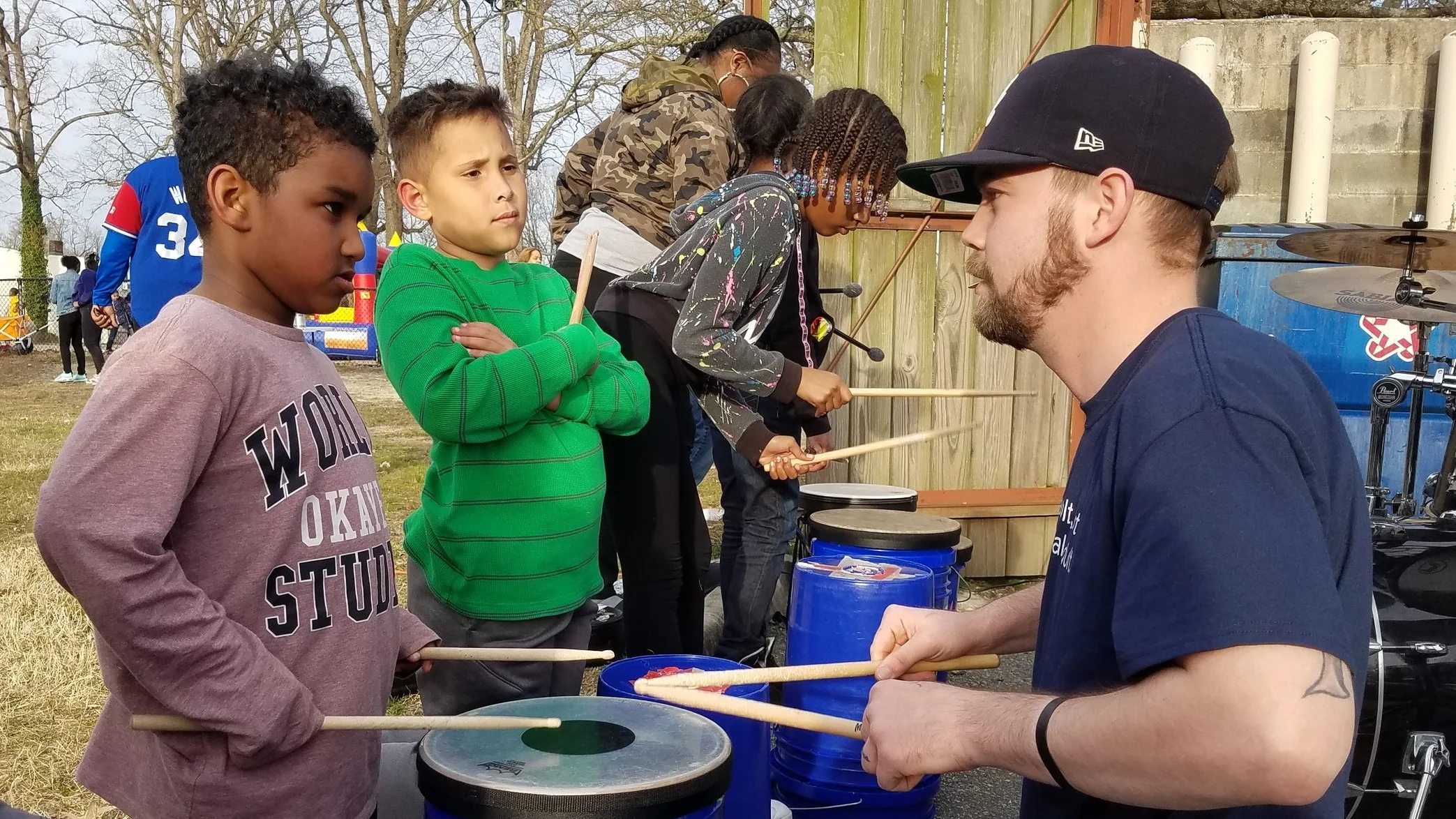 Get Buckets recently “jammed” with a local band during Northside’s Spring Break Kickoff event.