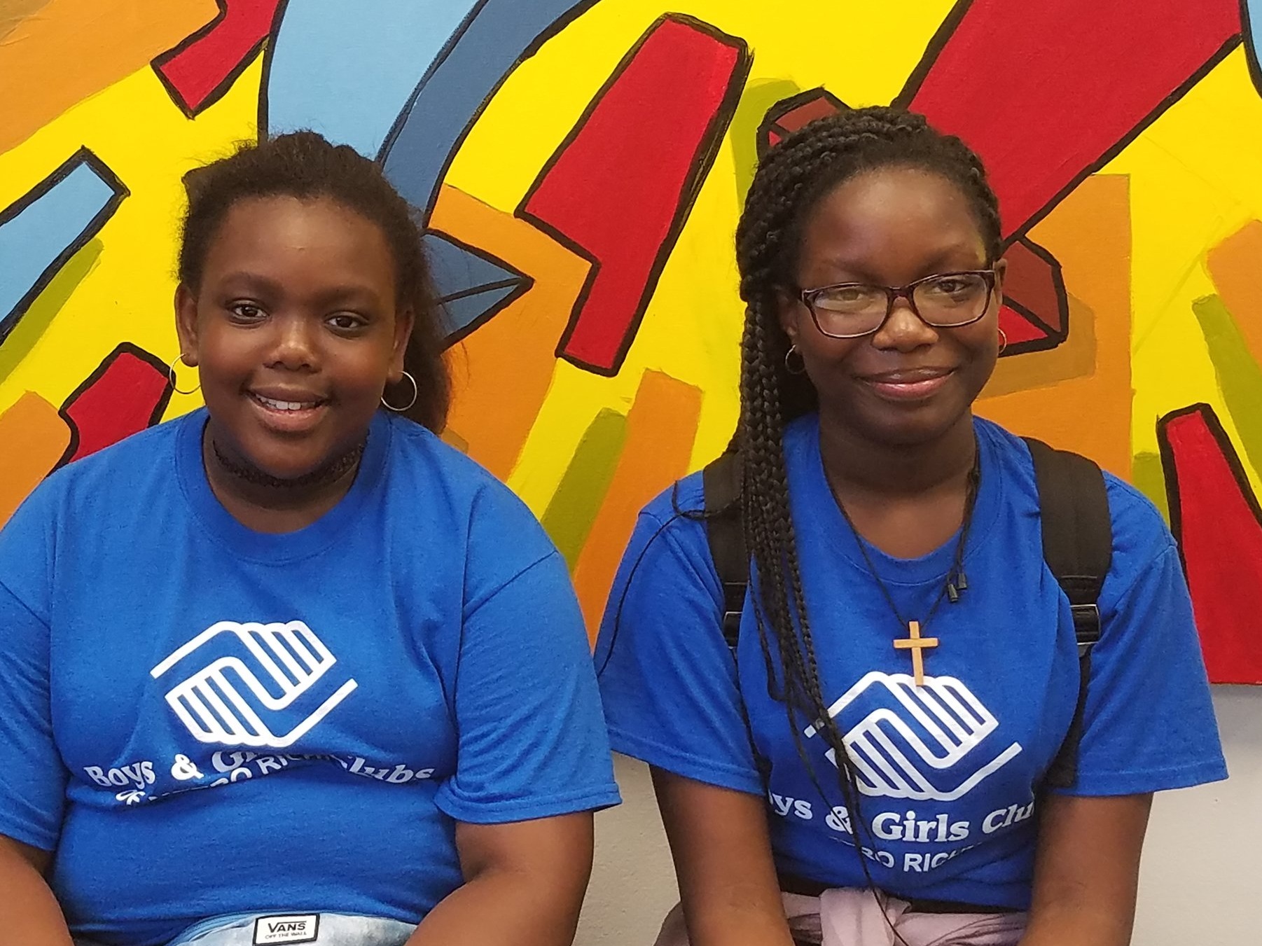 Marylord (right) and Jasmine (left), both from Southside, were regional finalists in the National Arts contests