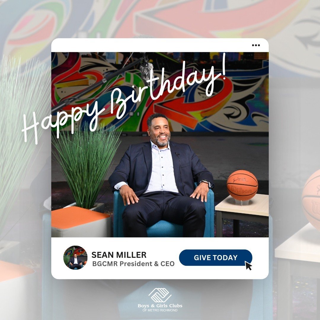 Coach. Program Leader. Alumni. Role Model. Dream Igniter. President and CEO. Sean Miller is all of these things and more to BGCMR. Celebrate Sean's birthday on April 6th by making a gift in his honor! Happy Birthday, Sean! Click the link in our bio t