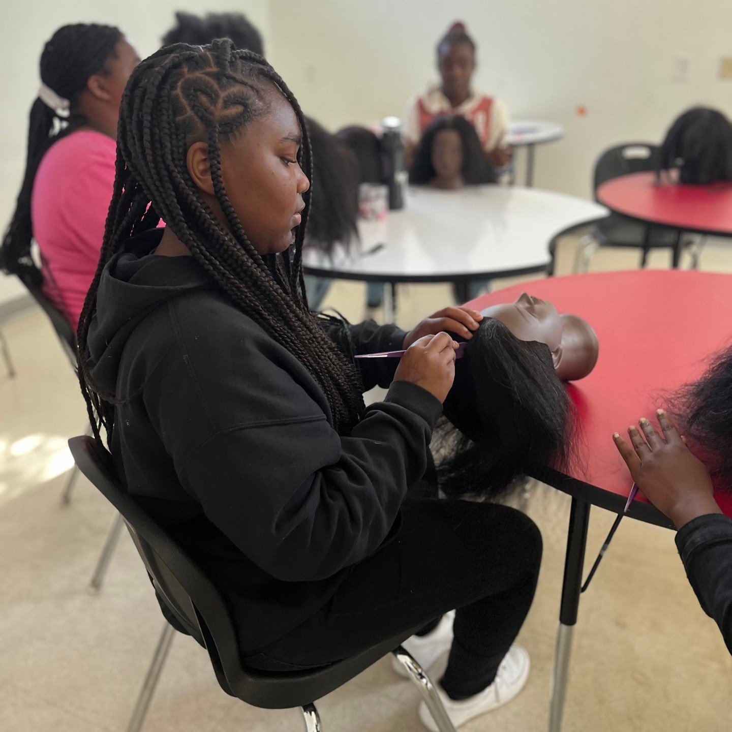 Our Northside Club members are having a blast mastering the art of braiding while unlocking patience, precision, and self-expression! Every week they learn a new braid, how to use different hair products, and skills that they can use to further their