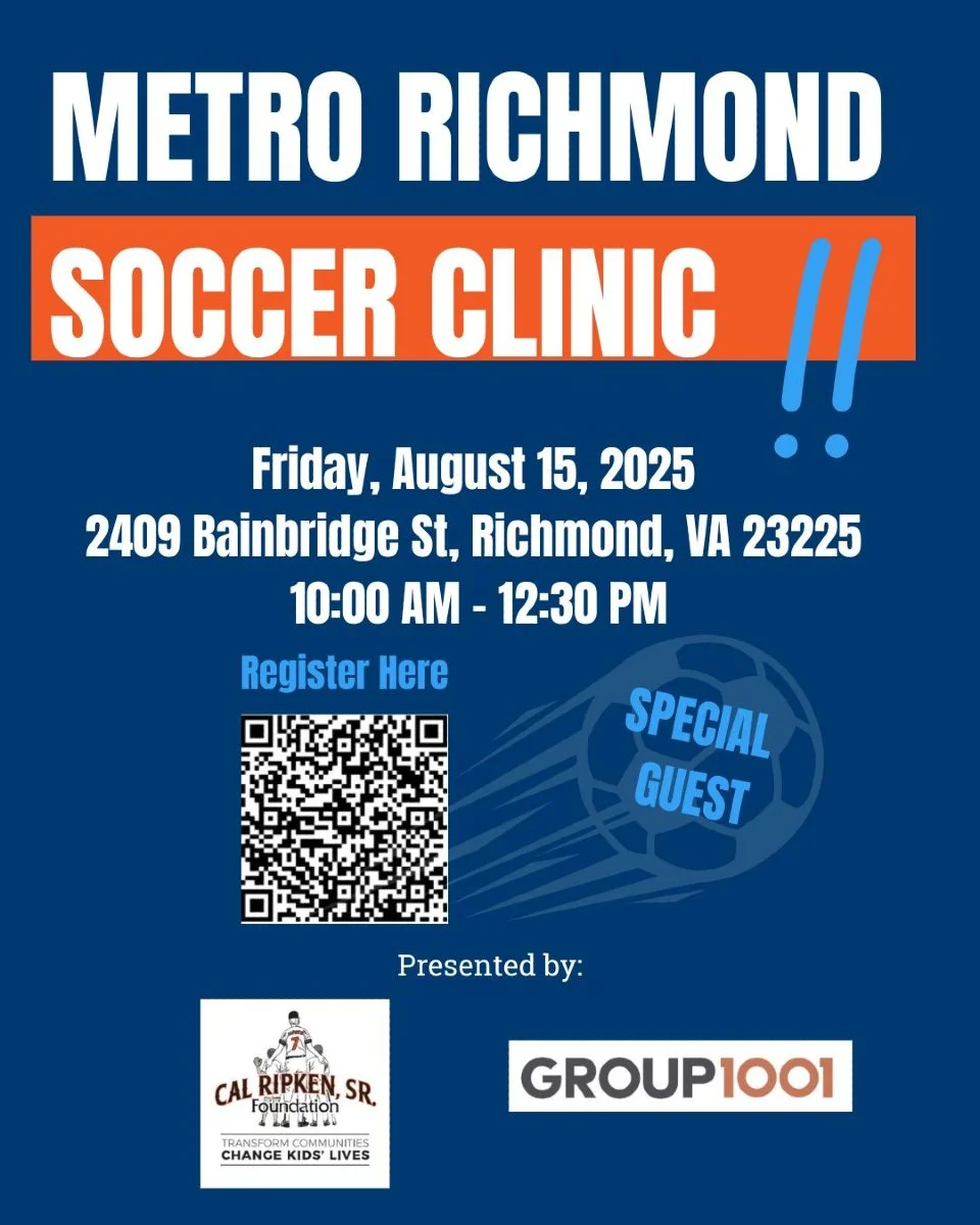 ⚽ Kick it with us at the Metro Richmond Soccer Clinic! ⚽
Youth ages 11&ndash;14 are invited to join us for a day of soccer skills, teamwork, and fun at the Boys &amp; Girls Club of Metro Richmond &ndash; Southside Club!

Participants will rotate thro