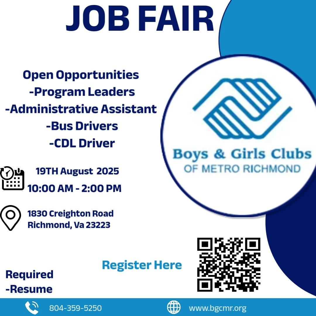 Looking for a career with purpose? We&rsquo;re hiring!

📅 Job Fair | August 19, 2025
🕙 10:00 AM &ndash; 2:00 PM
📍 1830 Creighton Rd, Richmond, VA 23223

Bring your resume and come ready to explore career opportunities that make a real difference. 