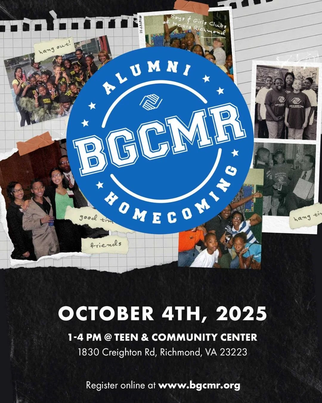 This Saturday&rsquo;s the day 🎉
BGCMR Alumni Homecoming is finally here&mdash;and we can&rsquo;t wait to see you back where it all started.

Come through to reconnect, reminisce, and celebrate the Club family that lasts a lifetime. 💙

📅 Saturday, 