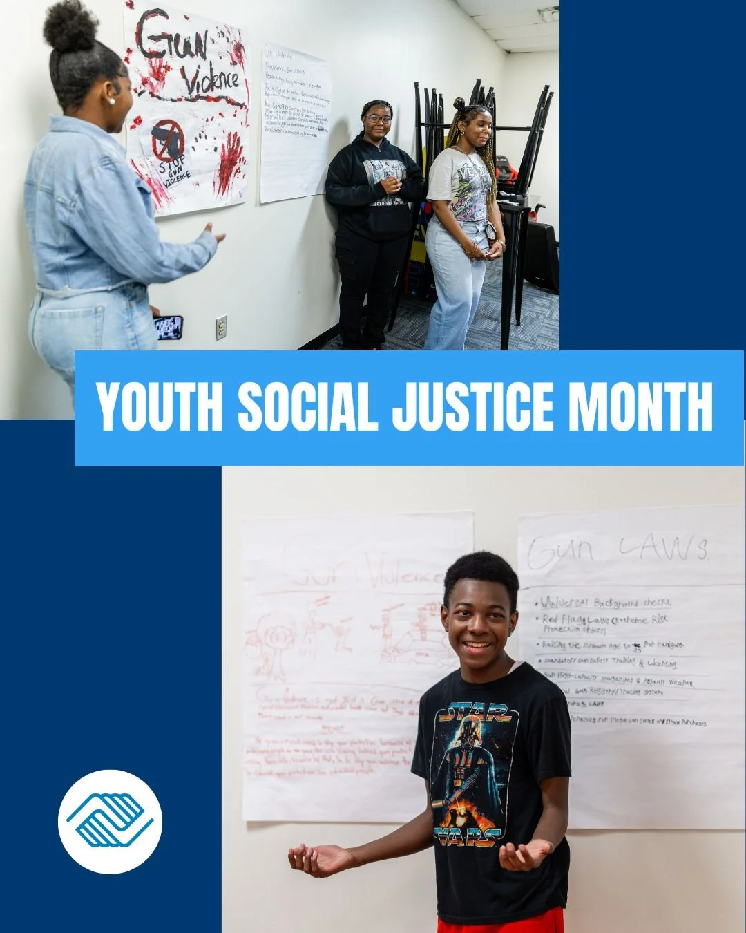 October is Youth Social Justice Action Month ✊💙
At BGCMR, we believe every young person&rsquo;s voice matters. This month, we&rsquo;re celebrating youth who stand up, speak out, and take action to make their communities stronger, fairer, and more in