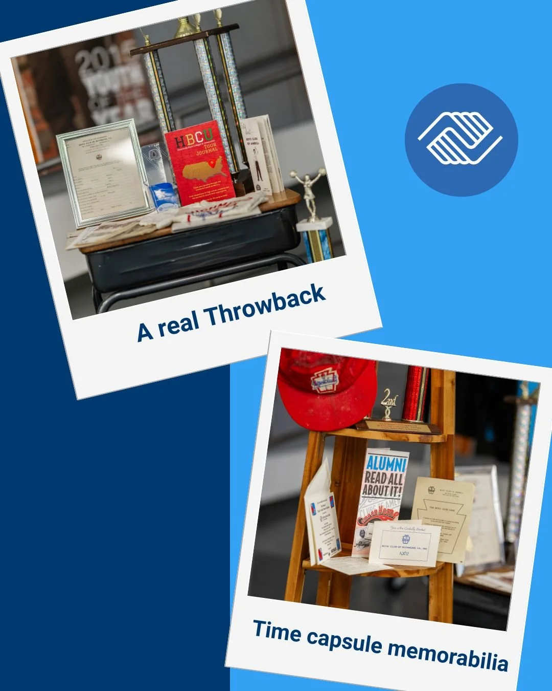 Talk about a blast from the past! 💙
We just opened a time capsule from our Central Club (before it closed in 2013), and it&rsquo;s full of history &mdash; old Boys Club applications, photos, and event invitations from before girls joined the program