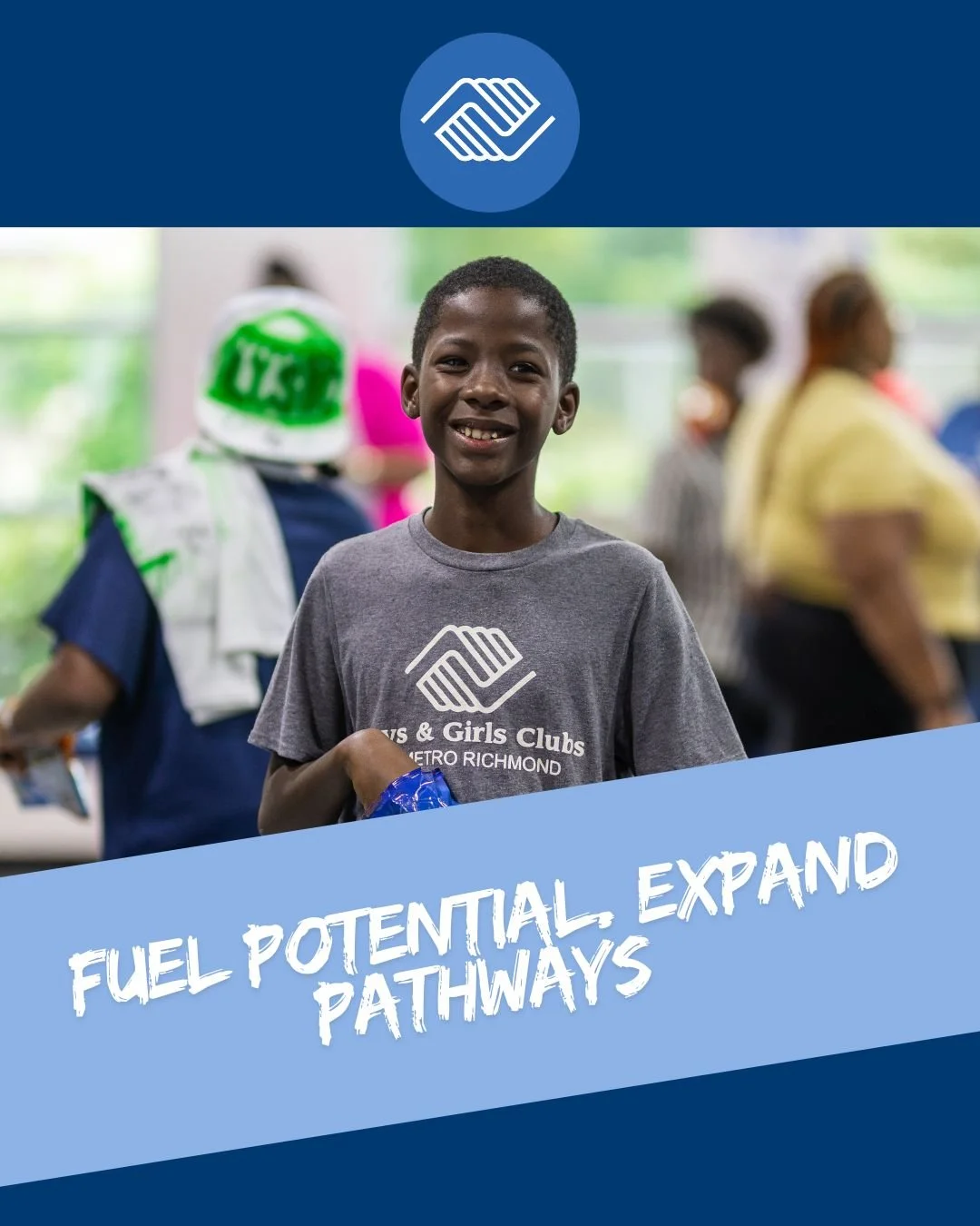 Your story matters. Your future matters. And at The Club, you belong. 💙

Since 1953, BGCMR has been a place where young people discover what they&rsquo;re capable of &mdash; and this year, we&rsquo;re leveling up again.
Our Fuel Potential. Expand Pa