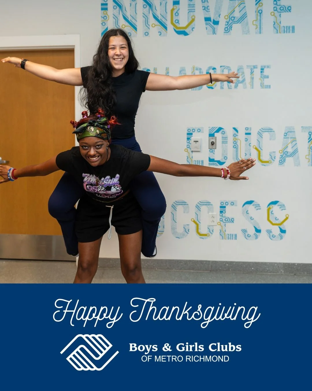 This Thanksgiving, Boys &amp; Girls Clubs of Metro Richmond is reflecting with gratitude.
We are especially thankful for the incredible young people we serve &mdash; their resilience, creativity, and leadership inspire us every single day.

To our me