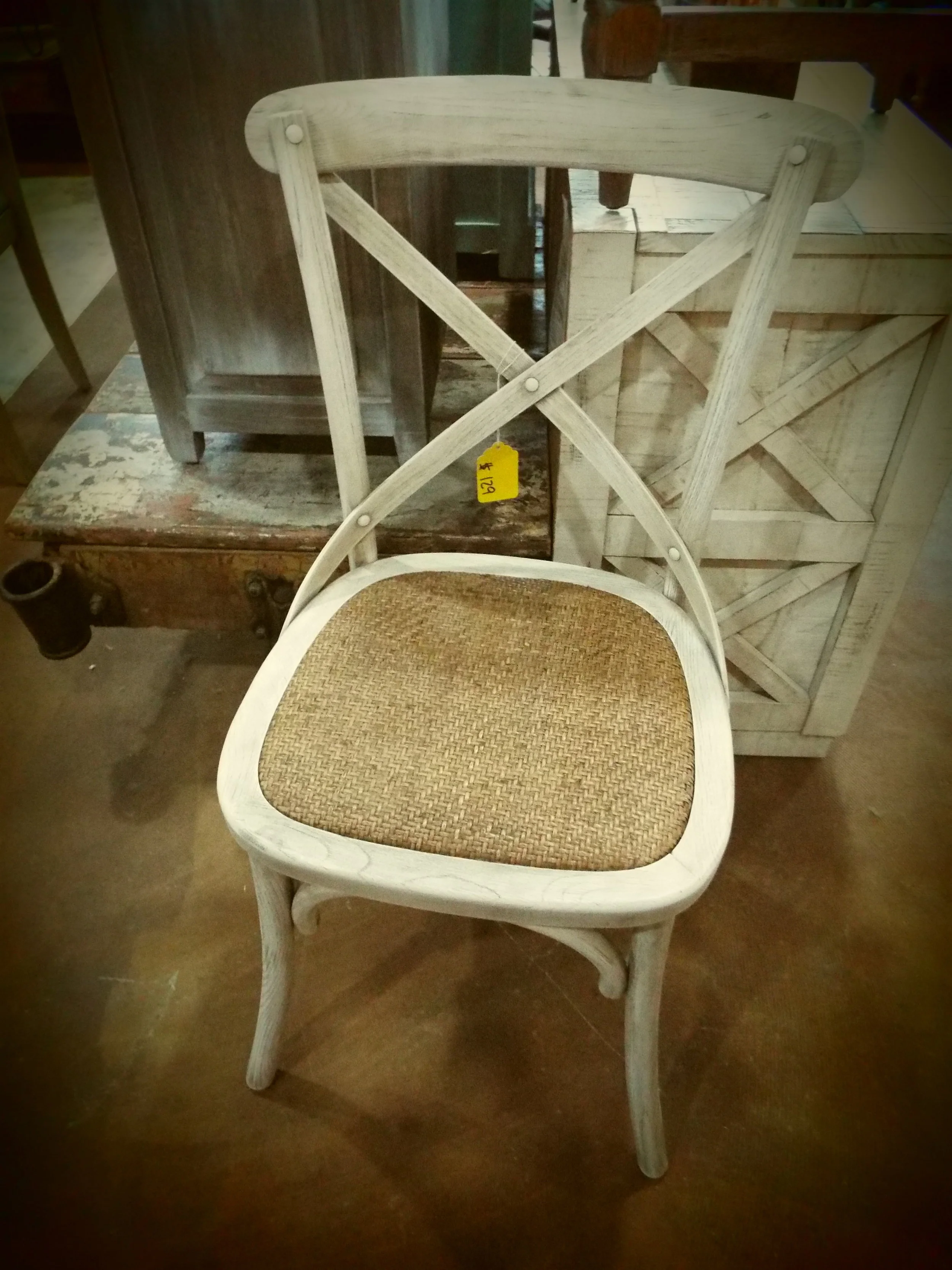   Cross back chair    $ 129  
